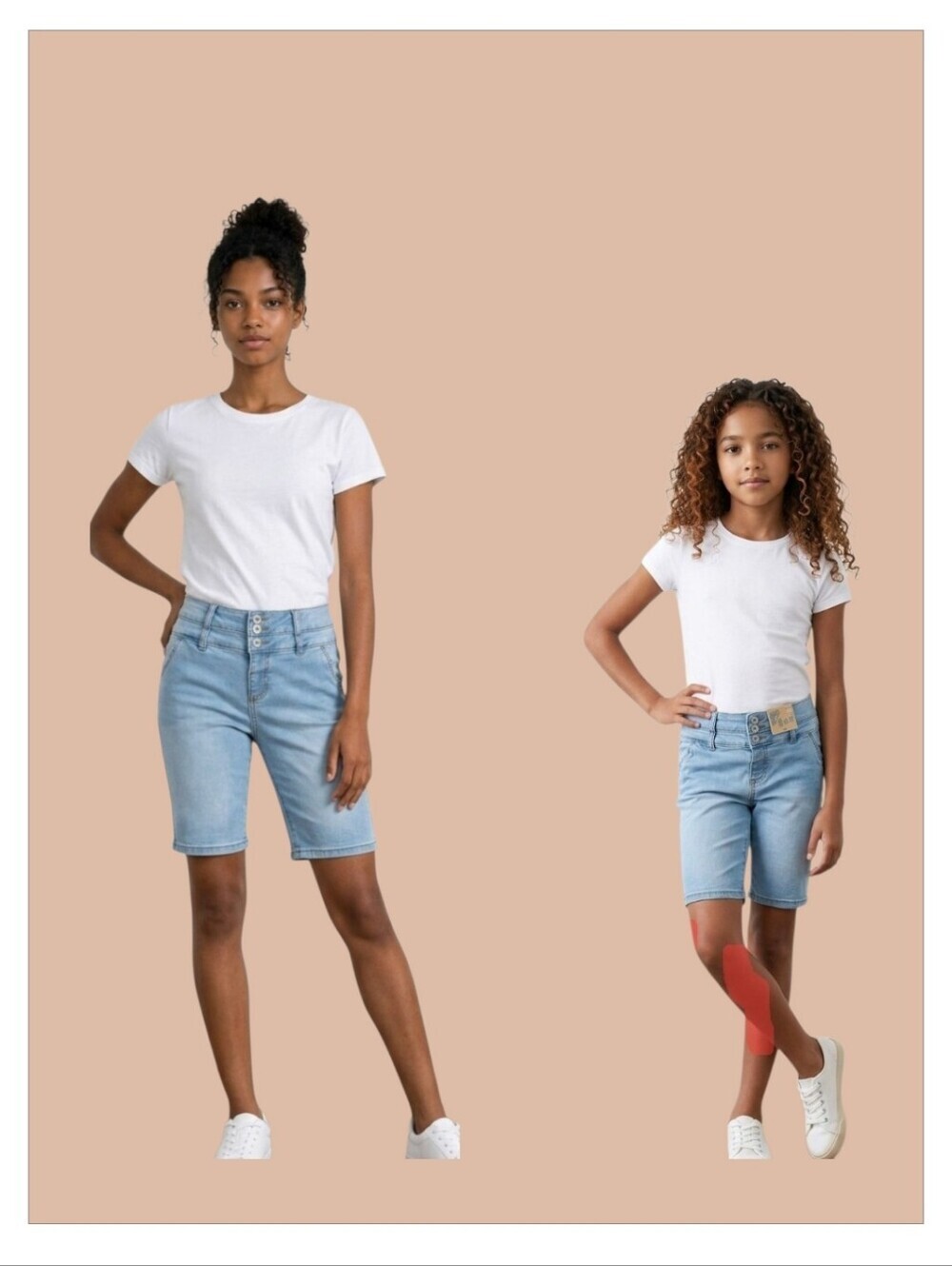 NWT thereabouts Melley Wash 3 Button Bermuda Shorts for Girls - Stretch Mid-Rise